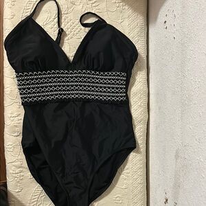Kona Sol Black One Piece Swimsuit